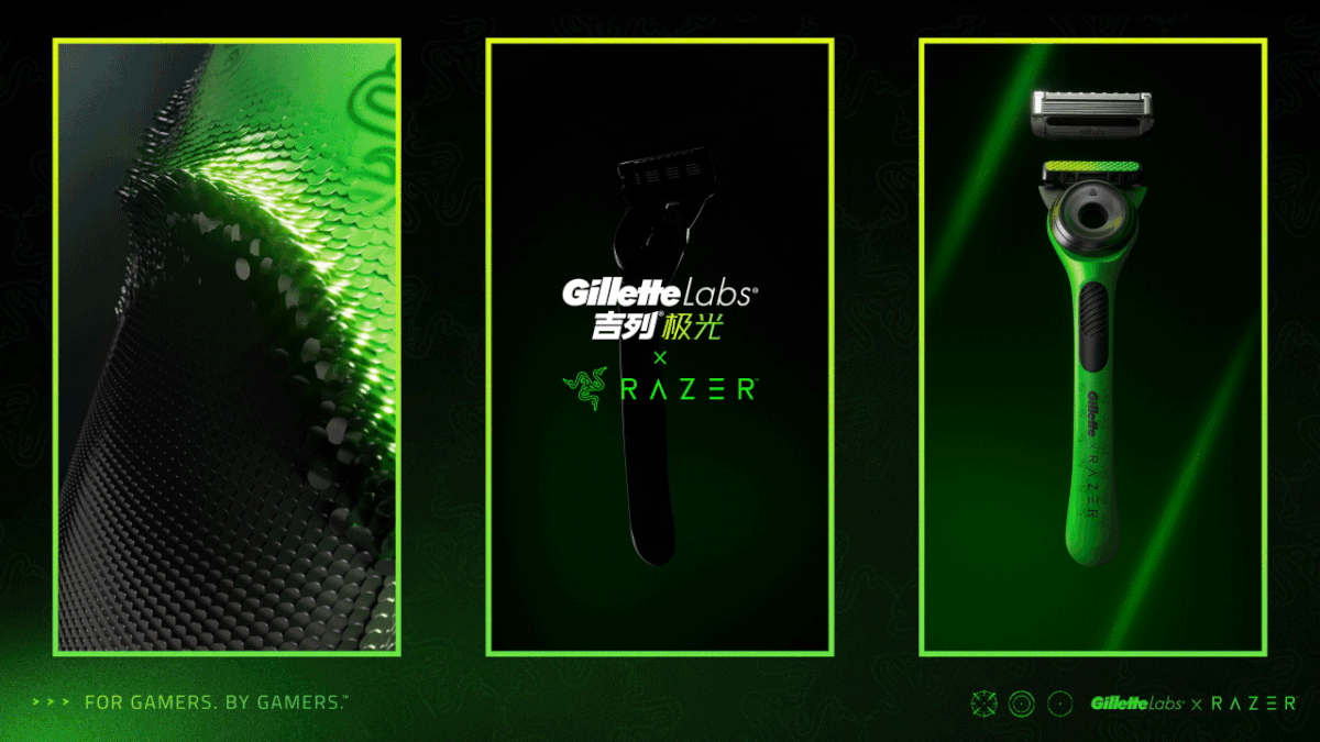 GILLETTE motion motiondesign animation  Advertising  octane GIlletteLabs razer 3D
