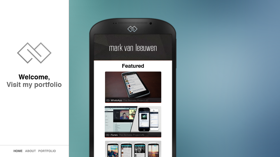 Mark van Leeuwen portfolio site Webdesign