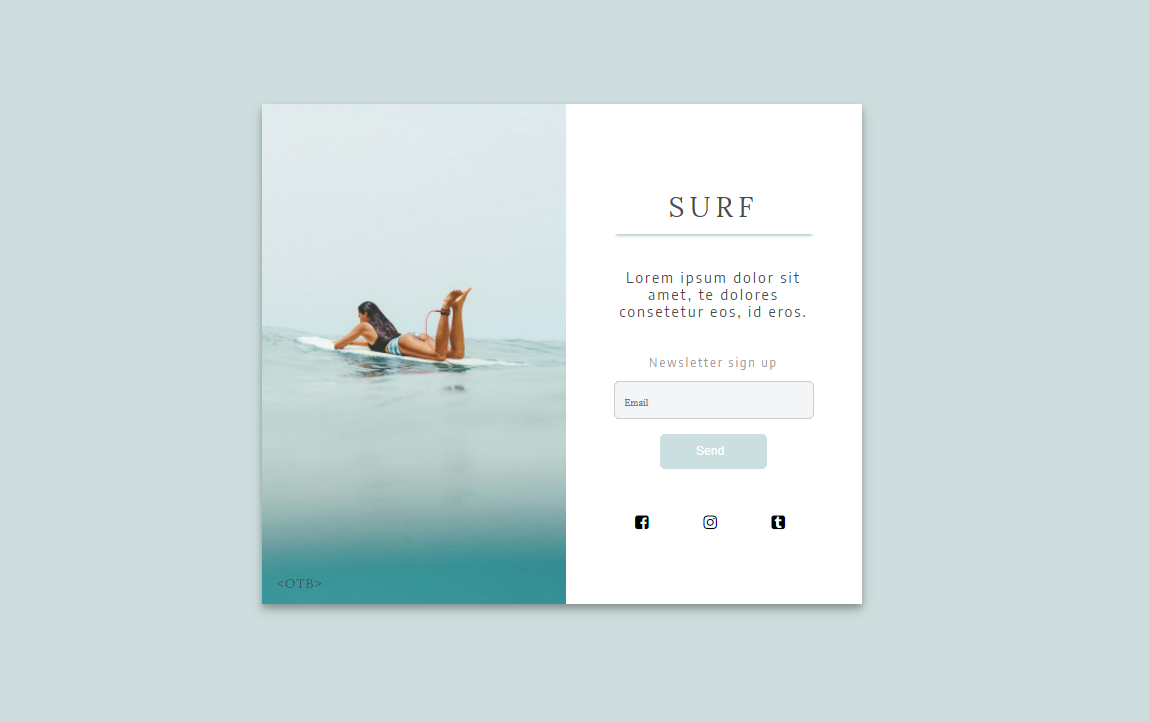 web development  Web Design  Email magazine newsletter Surf otb minimal