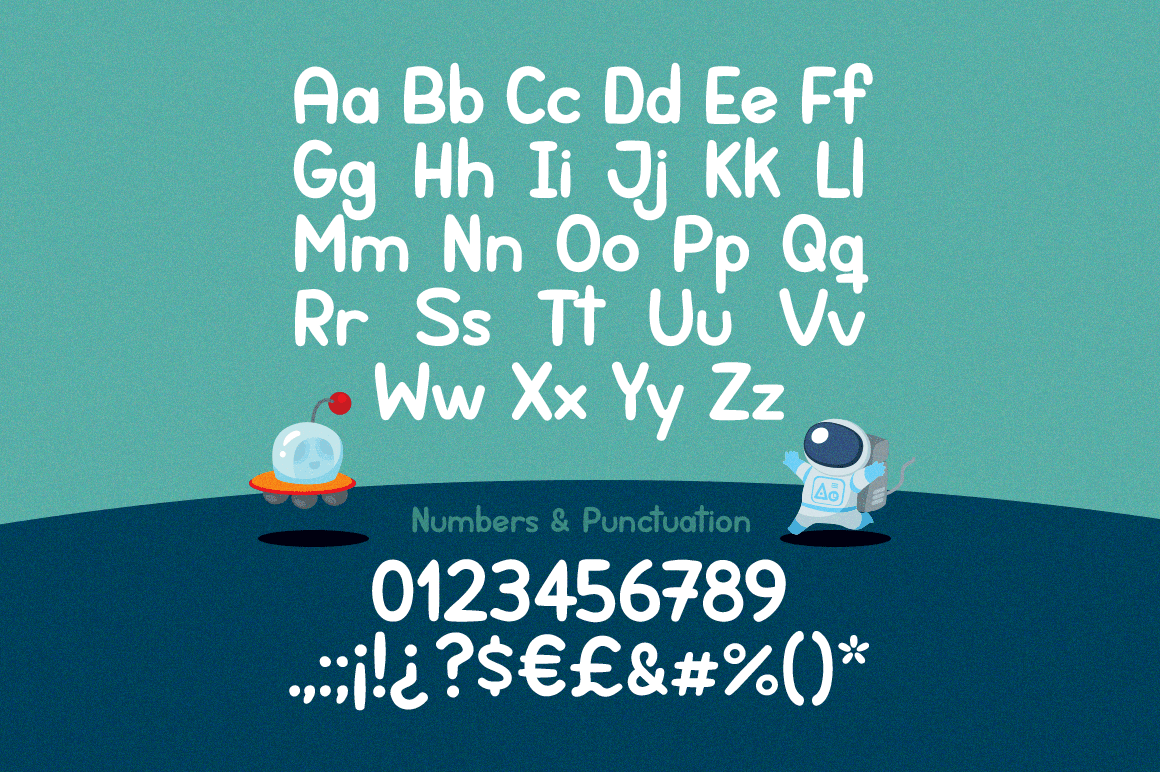 bold cute daycare Education font handwritten rounded sans school story