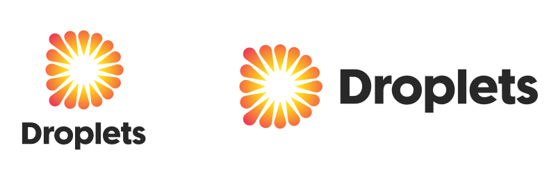 drop letter D spark welding rays initial lettermark logo radial software
