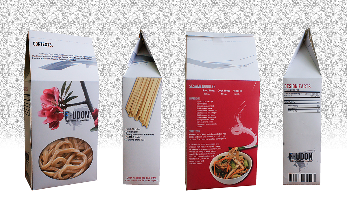 product design F-Udon Noodles package design  Product Photography package