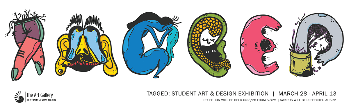 Adobe Portfolio tagged Student design art Exhibition  tag uwf ILLUSTRATION  exhibit