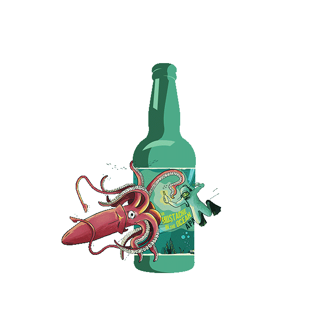 beer Label craft Character brewery bottle Packaging ILLUSTRATION 