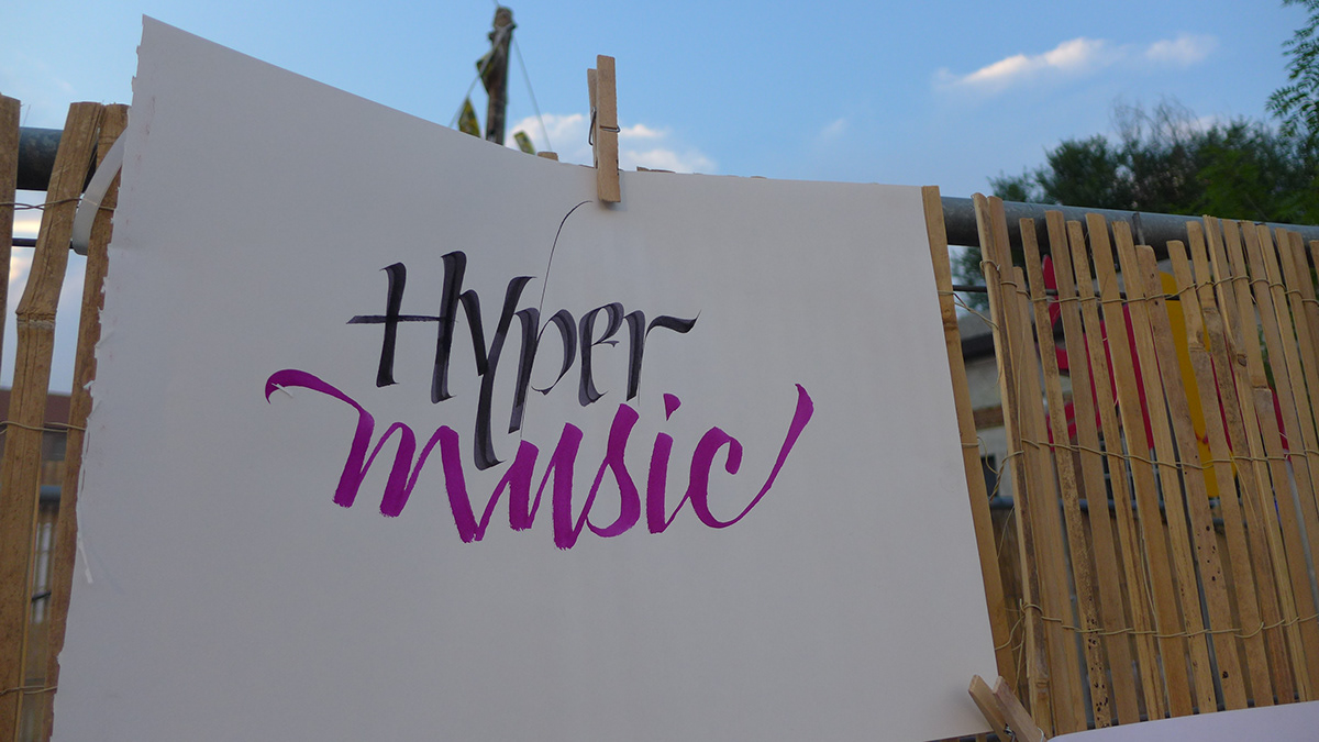 hype music &type fabbrica del vapore brushpen print linoleum linocut milano rulling pen letters alphabet