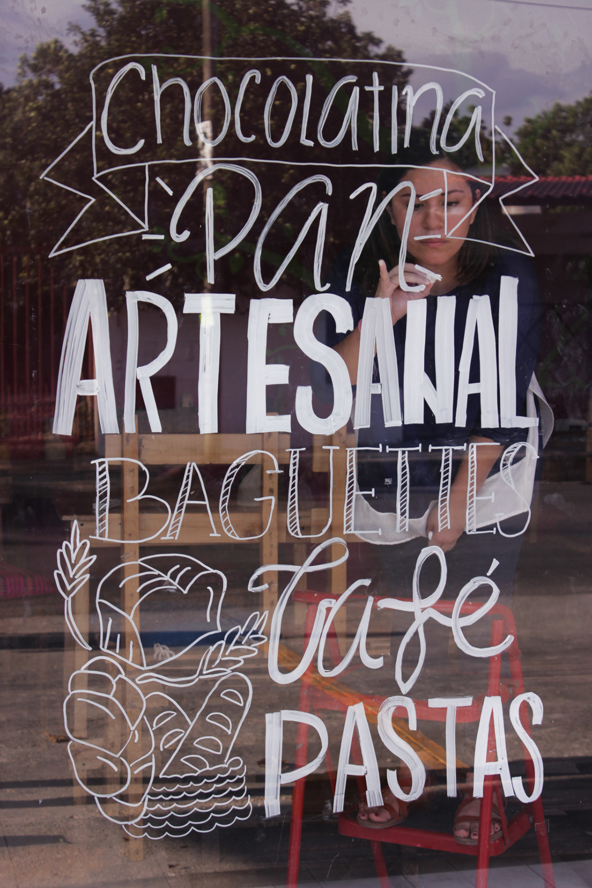 artisanal lettering glasslettering glass sign typography   caligraphy