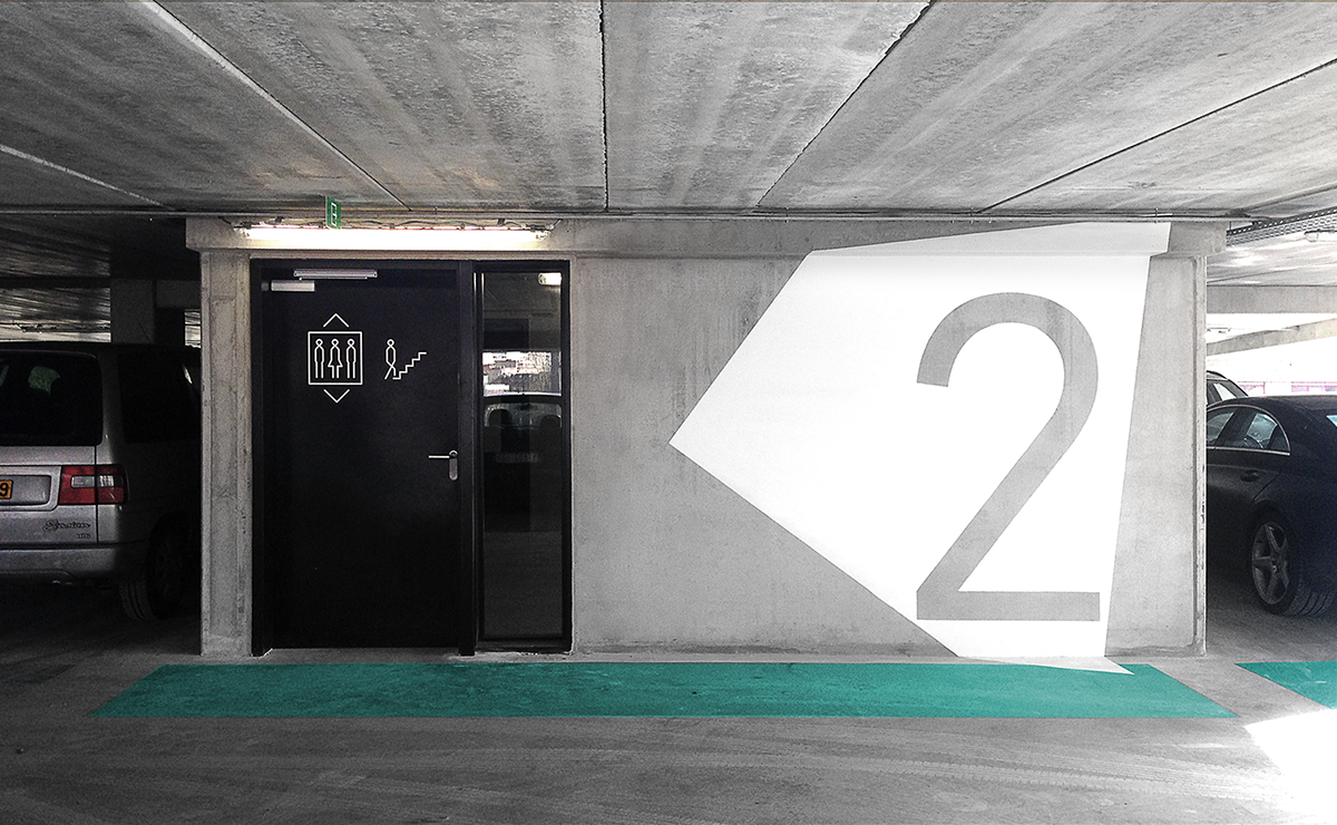 Adobe Portfolio wayfinding Signage icons pictogram Picto hospital parking garage