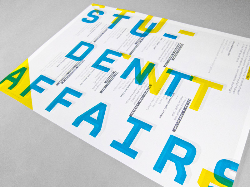 student affairs poster pratt graduate design type