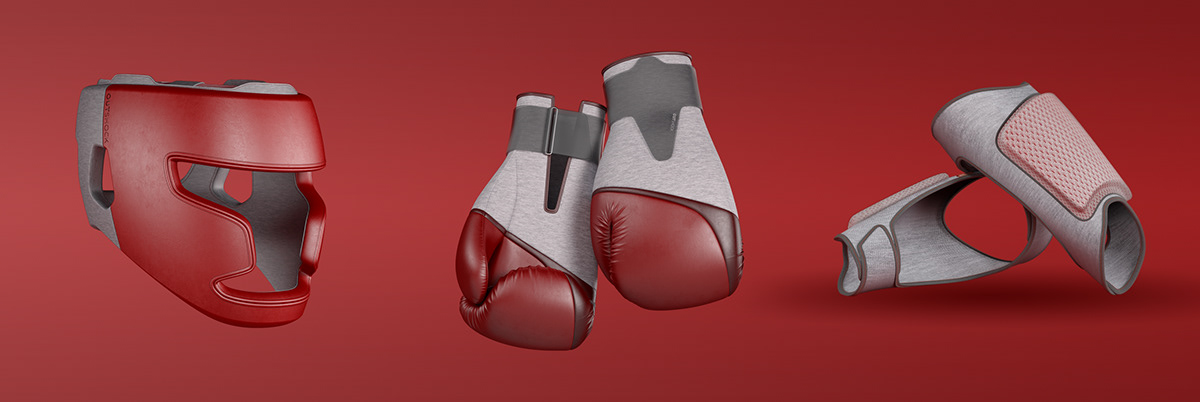 3D 3d modeling Boxe CGI design Render rendering sport STUDUO DESIGN