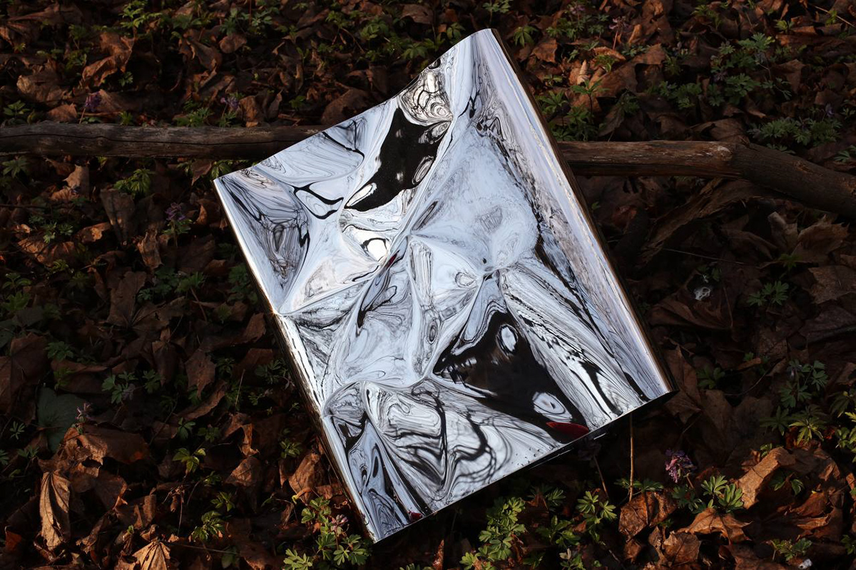 Outdoor Landscape art concept artobject sculptart contemporary abstract steel mirrors
