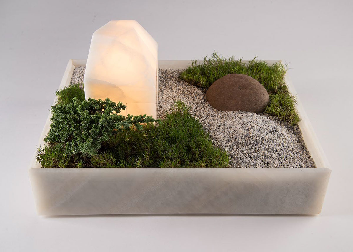 Lamp pot Carrara Marble light peça caterina moretti decoration Interior onyx