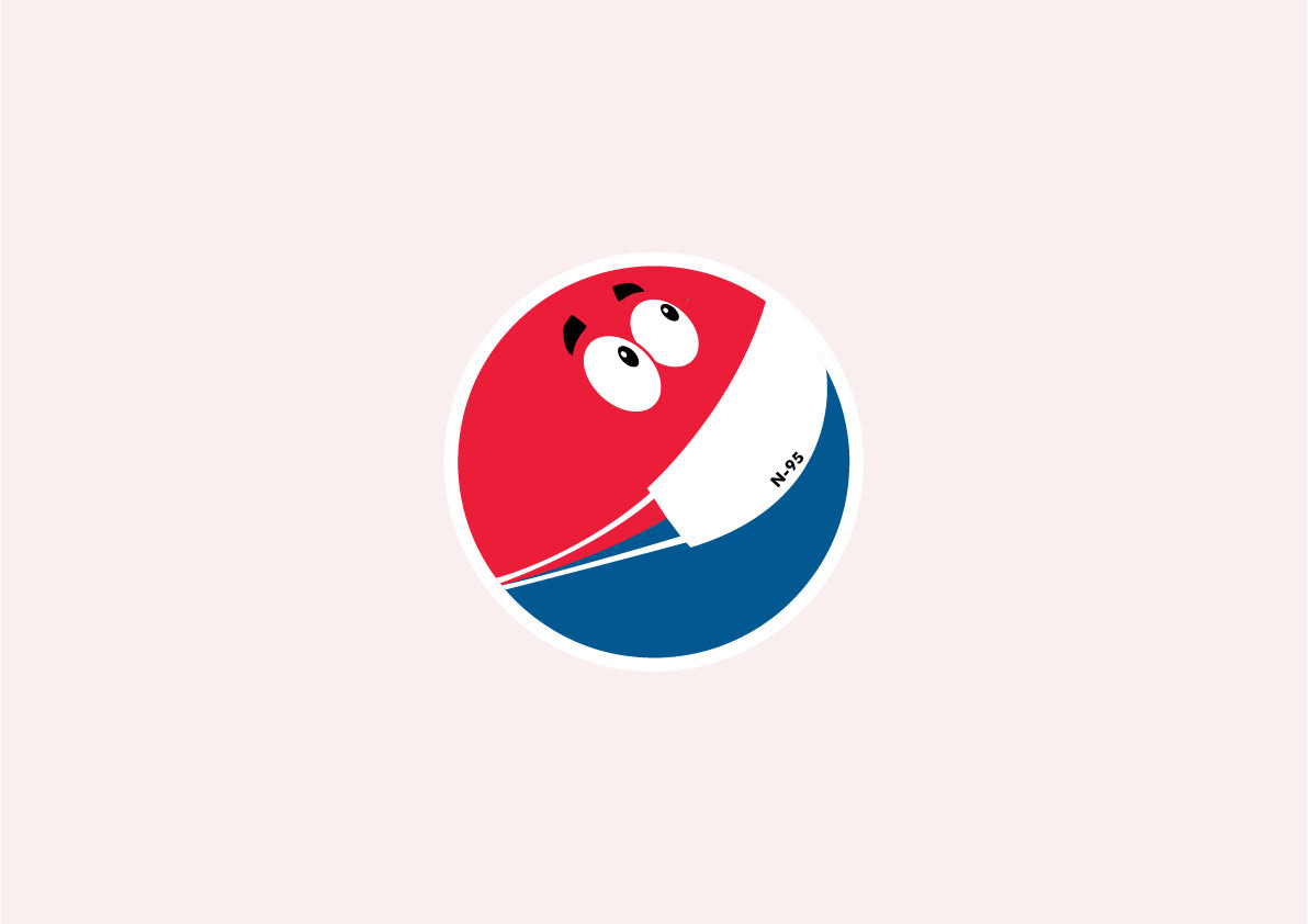 brand Face mask logo logo brand logo re-design pepsi physical distancing Quarantine social distancing stay home