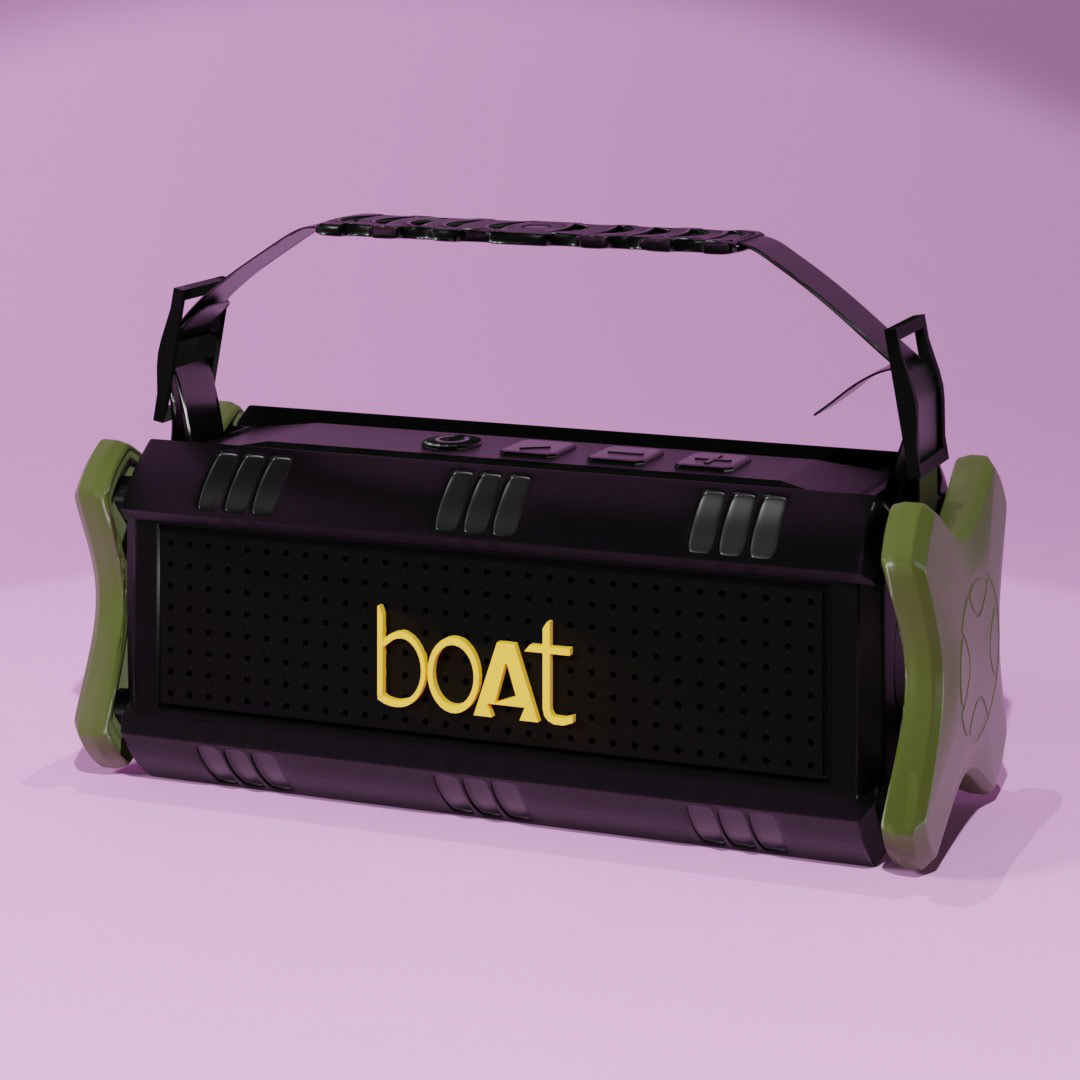 speaker boat blender 3d modeling Render 3D electronic music 3dart
