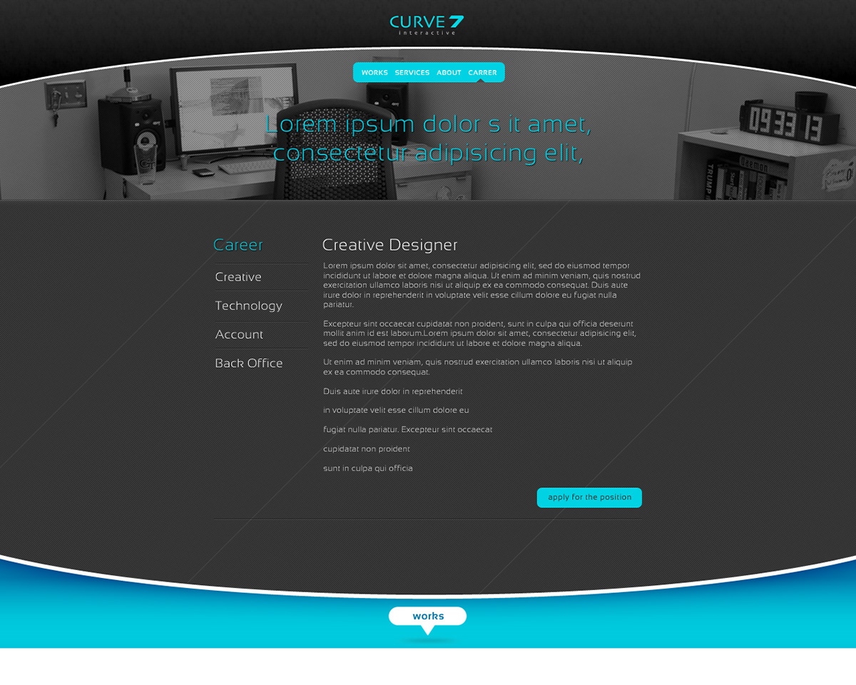 Webdesign user interface creative