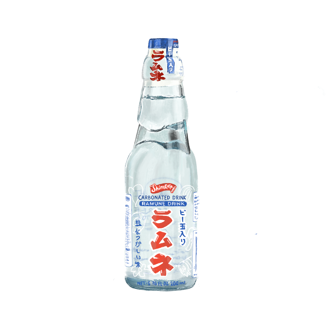 art digital illustration Drawing  japan Procreate PROCREATE ART ramune soda