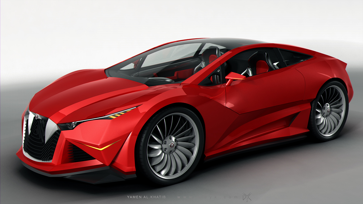 3ds max concept jaguar car