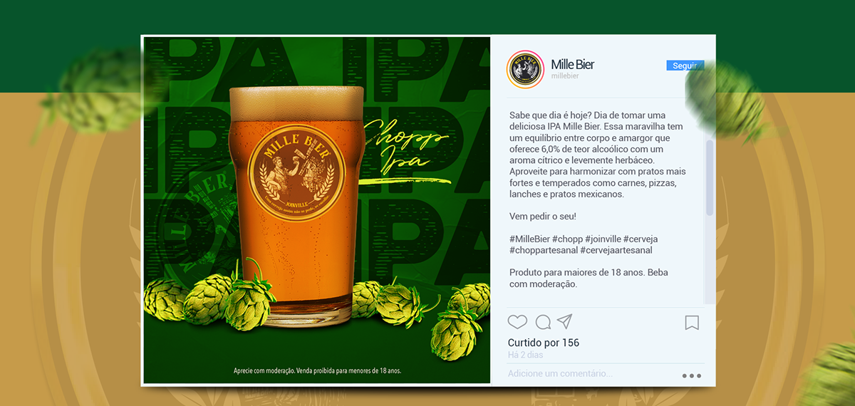 banner beer Bier brand branding  feed instagram joinville social media story