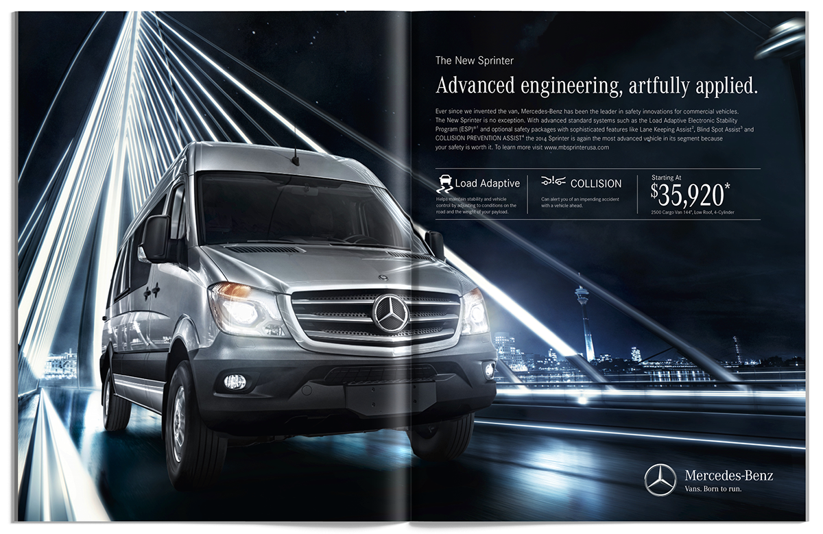 car Van commercial vehical OEM automotive   brochure print ads Key Visuals 3D CGI Website