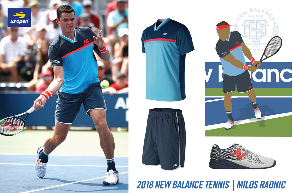 New Balance Tennis/Milos Raonic 2018 US Open Kit on Behance