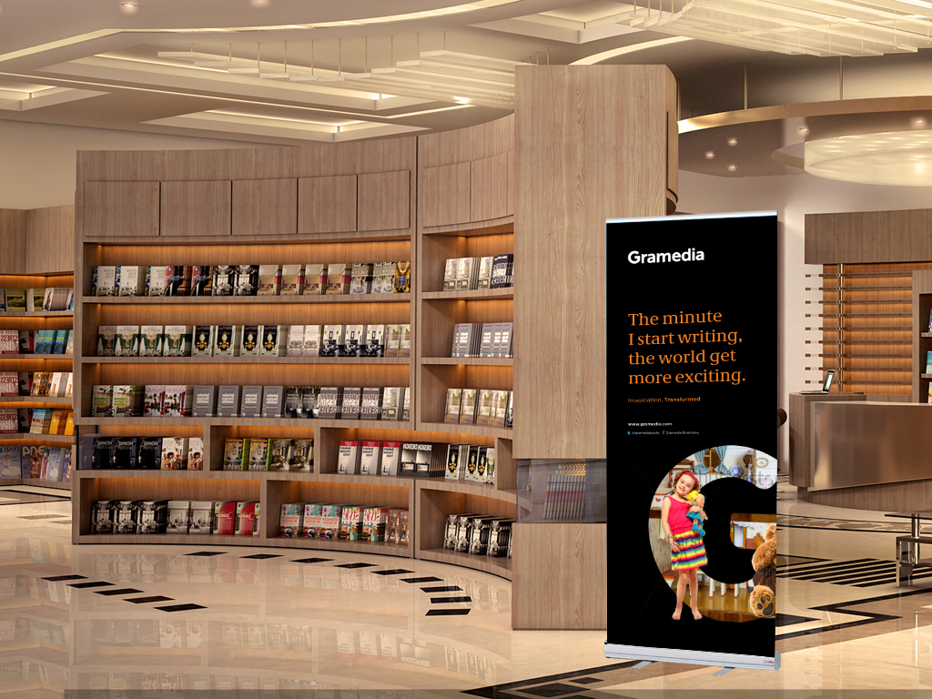 Gramedia transform transforming Bookstore indonesia jakarta logo changing