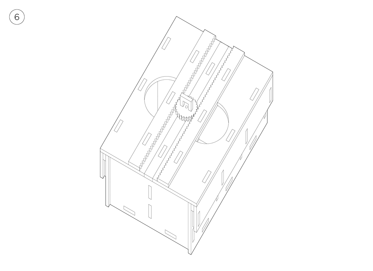 wood Lasercut laser cut box dma22 desma 22 Form brooke greenberg Gear rack pinion