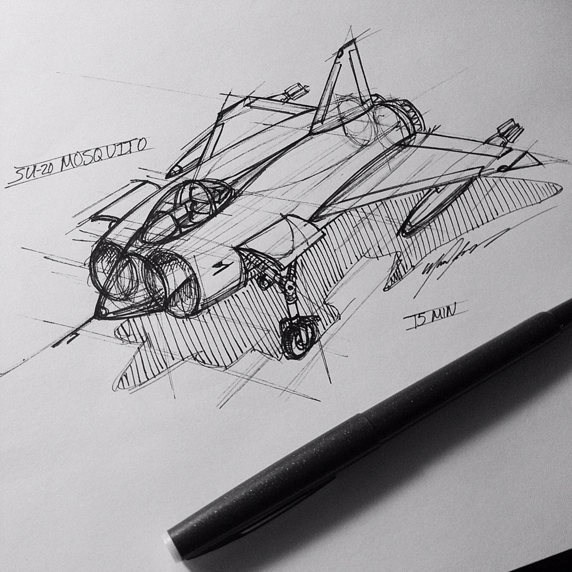 sketches Aircraft spaceships
