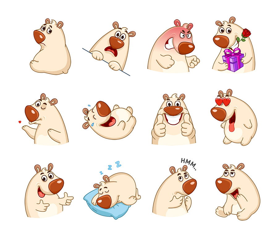 Mr. Bear - Telegram Animated Stickers on Behance