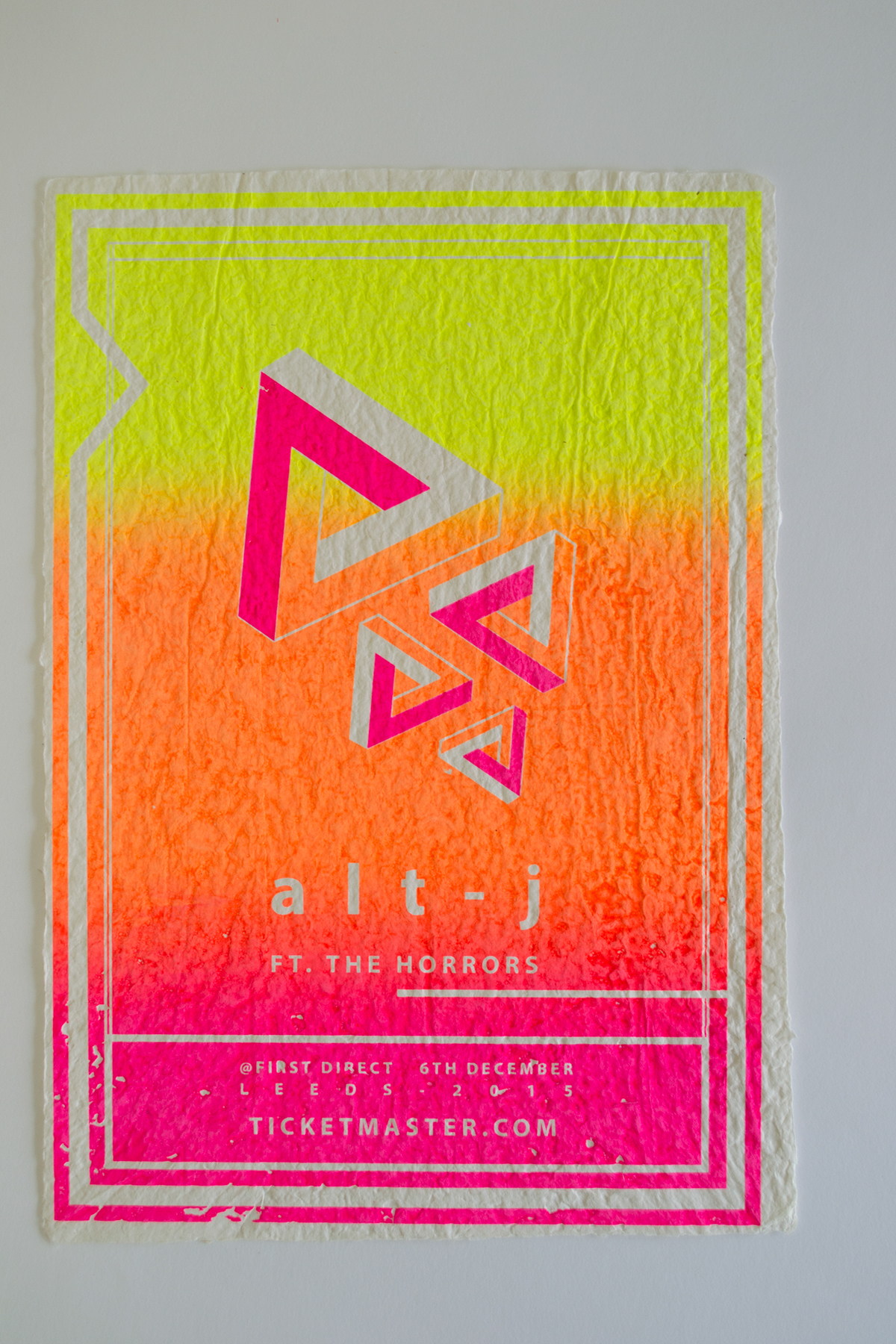 alt - j gig poster poster design screenprint bandmerch merchandise