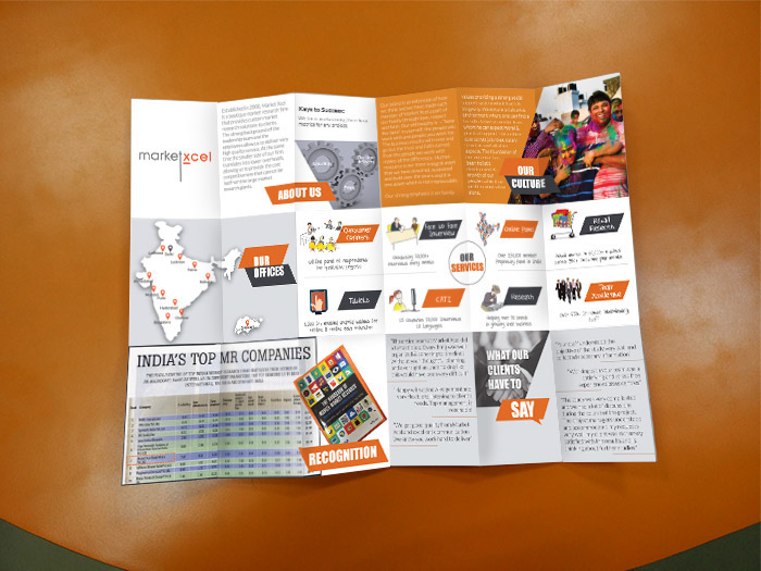 mini brochure brochure orange India design small brochure