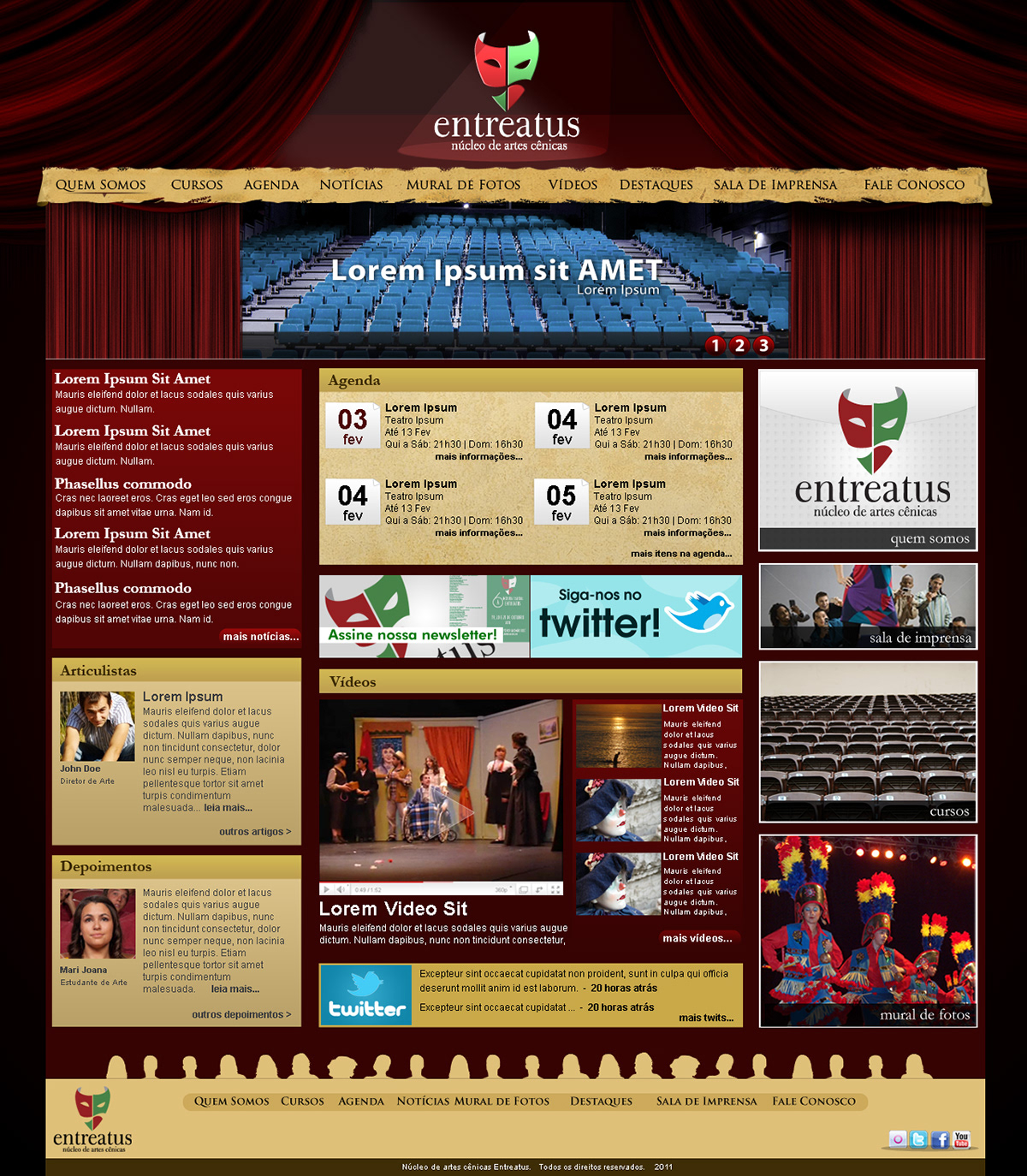theater red news portal background curtains  group