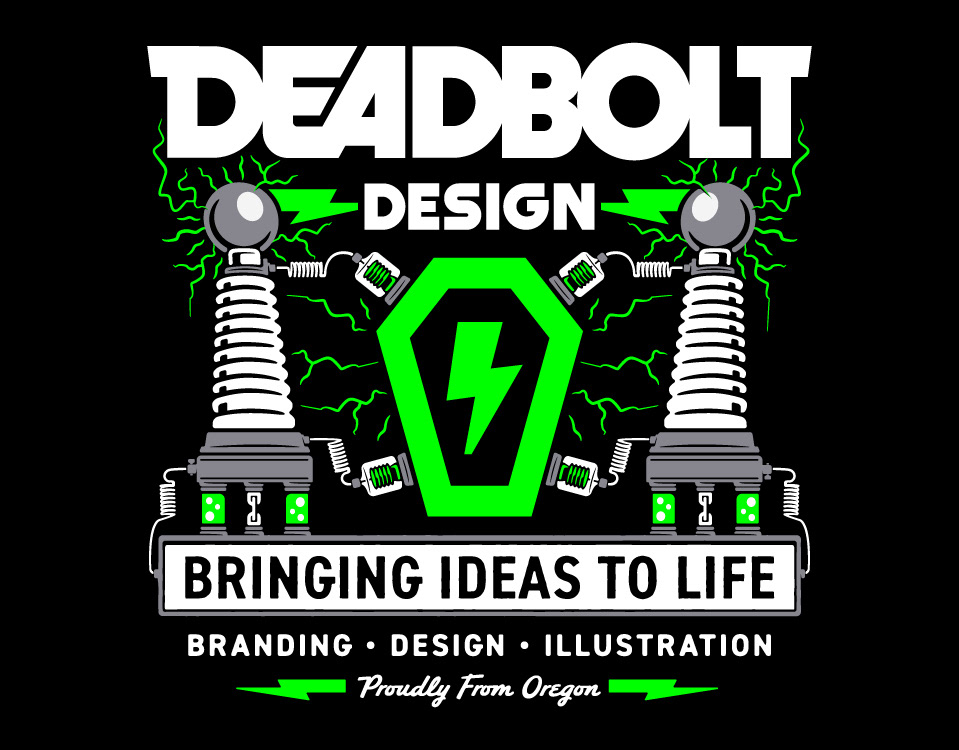 bolt brand identity branding  coffin deadbolt design Icon lightning Logo Design monogram