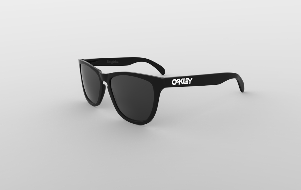 oakley Frogskins 3D Render product Visialization black keyshot modeling