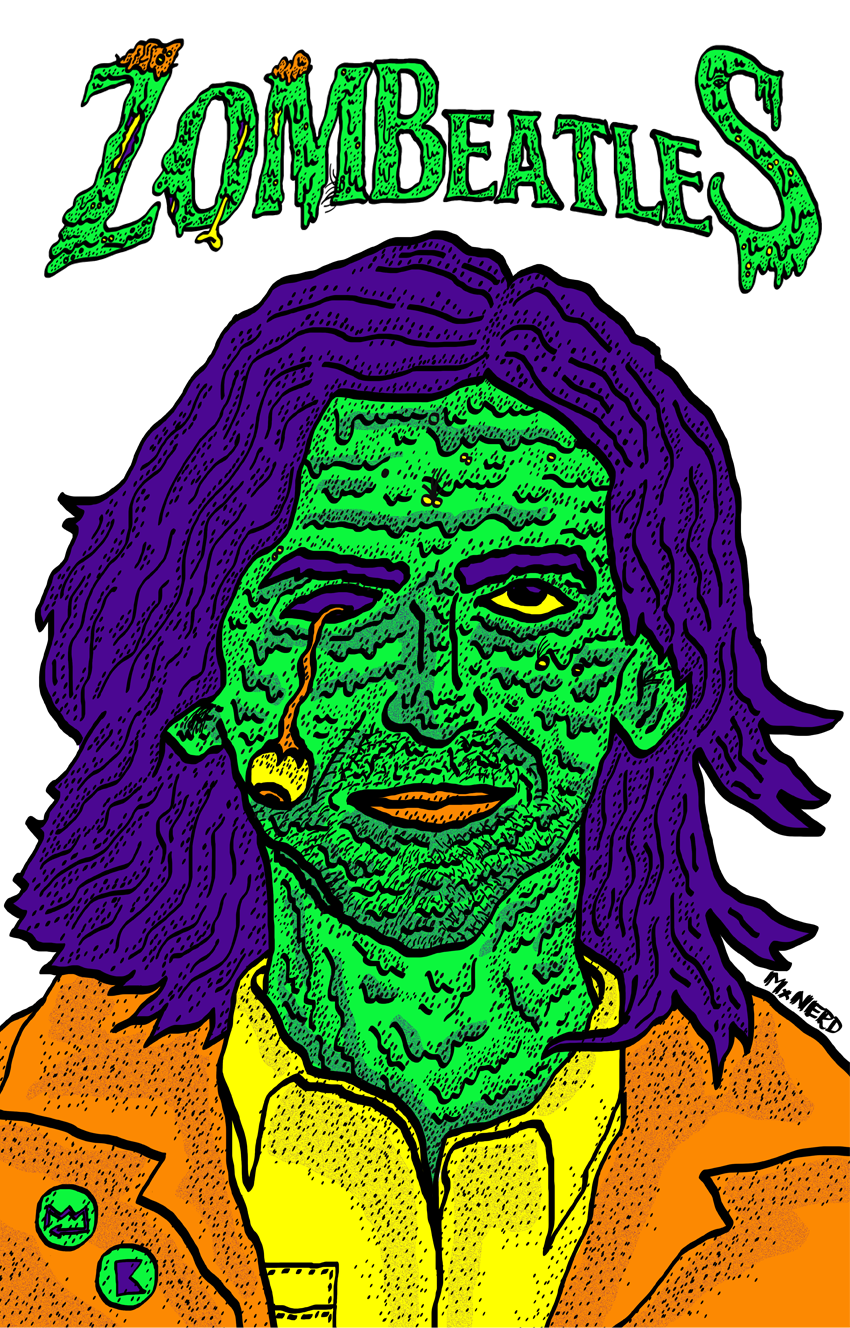 zombeatles tee shirt Karma Clothing marianoNERD   Beatles Jhon Lennon ringo starr Paul Mc Cartney George harrison undead zombies Walkers