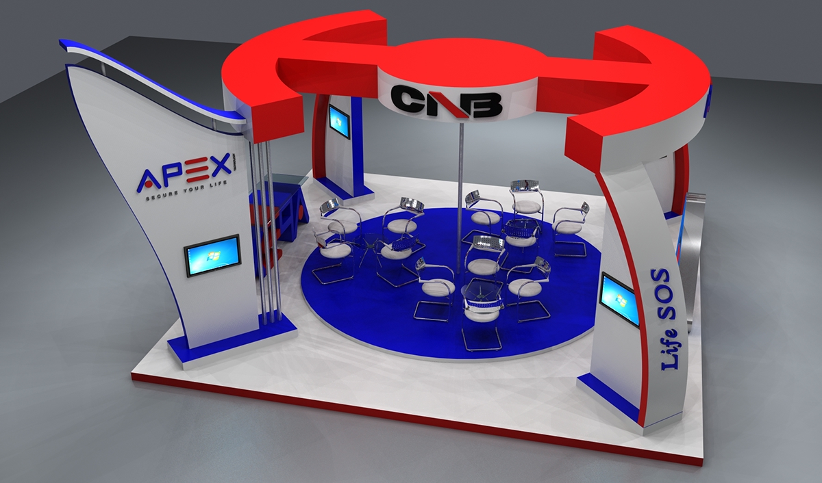 booth Stand 3d design Exhibition 