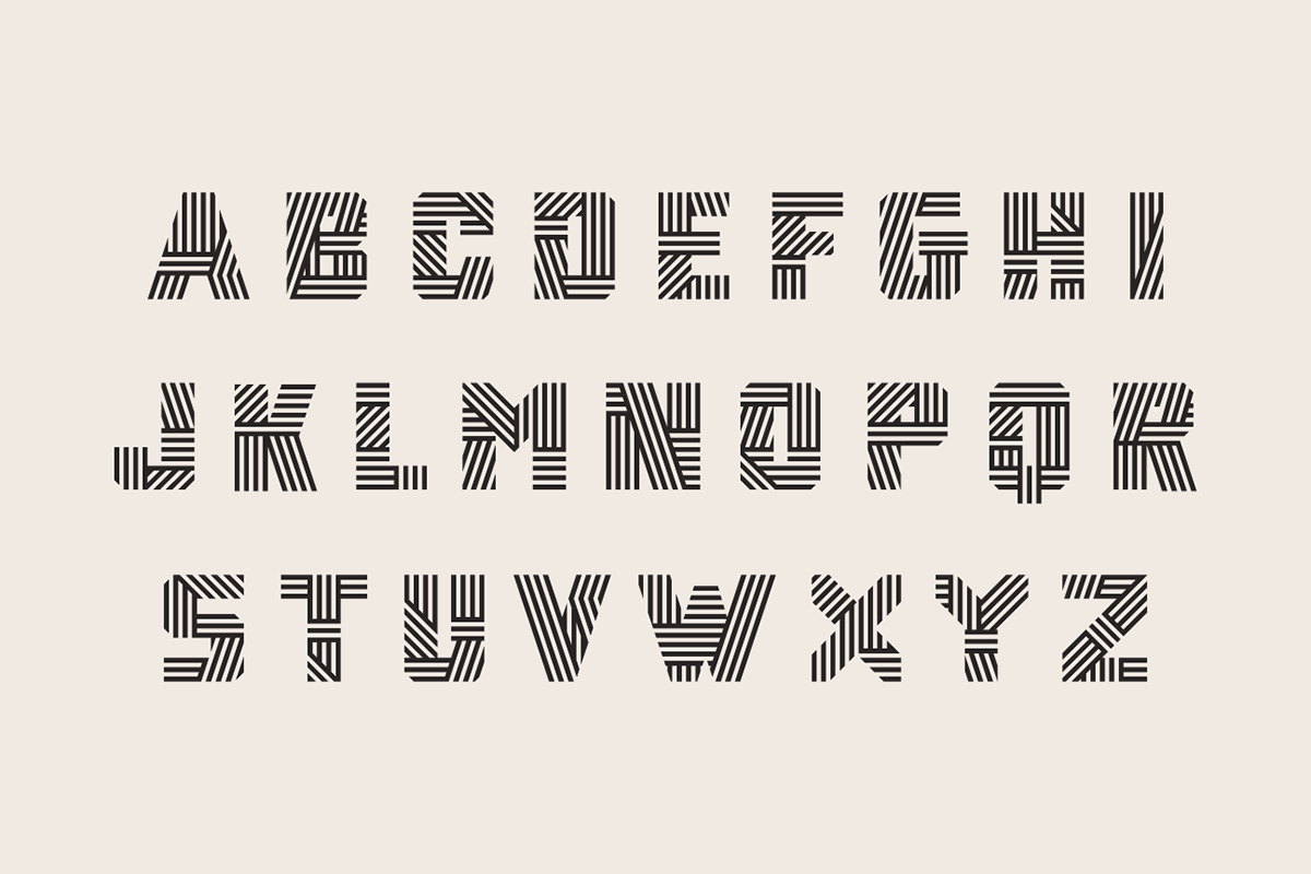 type  display face experimental alphabet Typeface bold