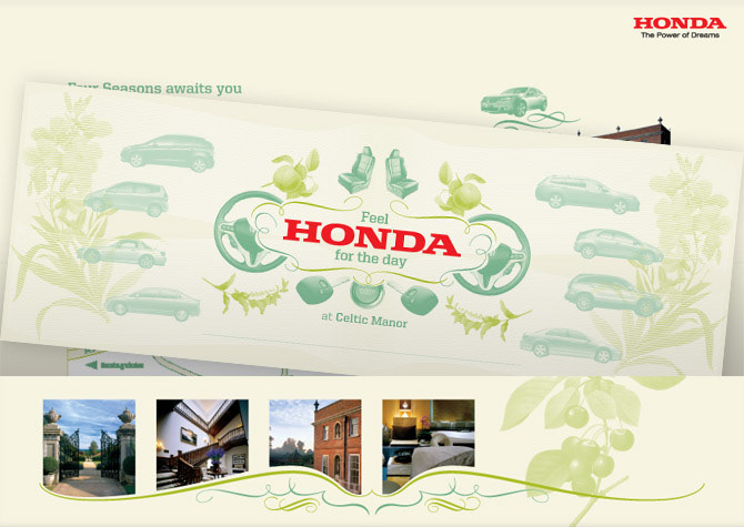 design car Event Honda identity print tickets