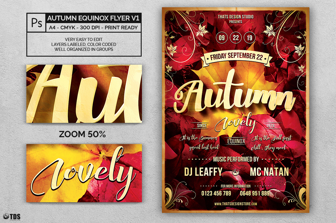 autumn Fall thanksgiving party night Day typographic season seasonal dj Nature earth forest wood leaves