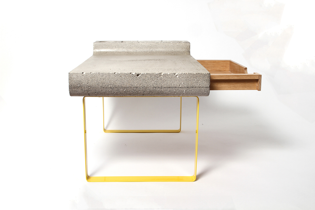 concrete tray tray-table  breakfast breakfast tray table wood painted metal workplase notebook Coffee FIBER-CEMENT cement