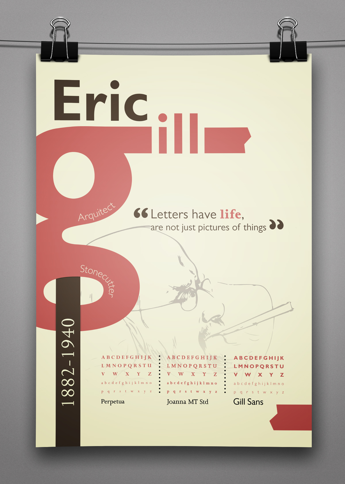 Eric Gill poster Typorapher