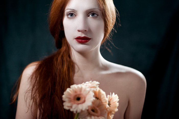 portraits Flowers women actress