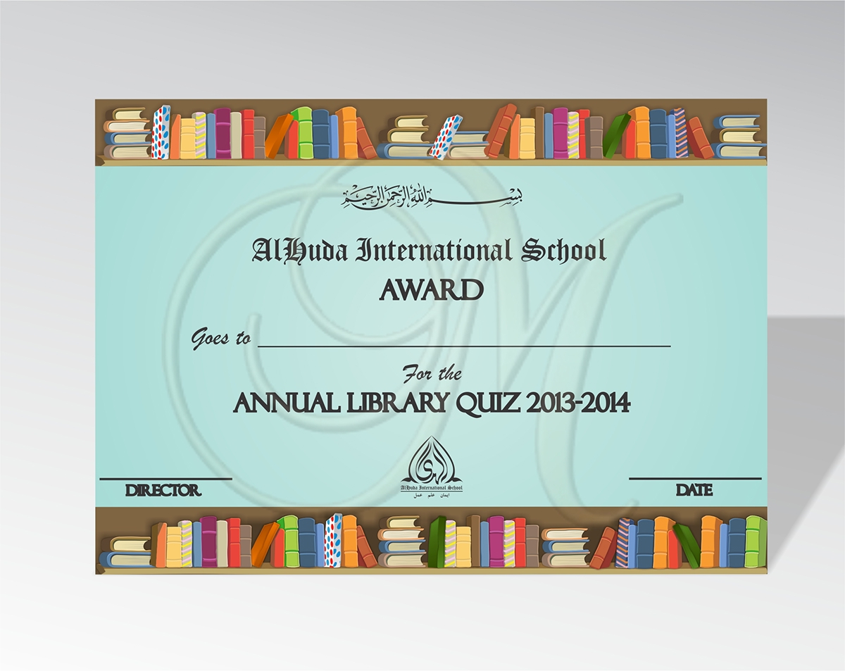 library certificate kids certificate quiz certificate