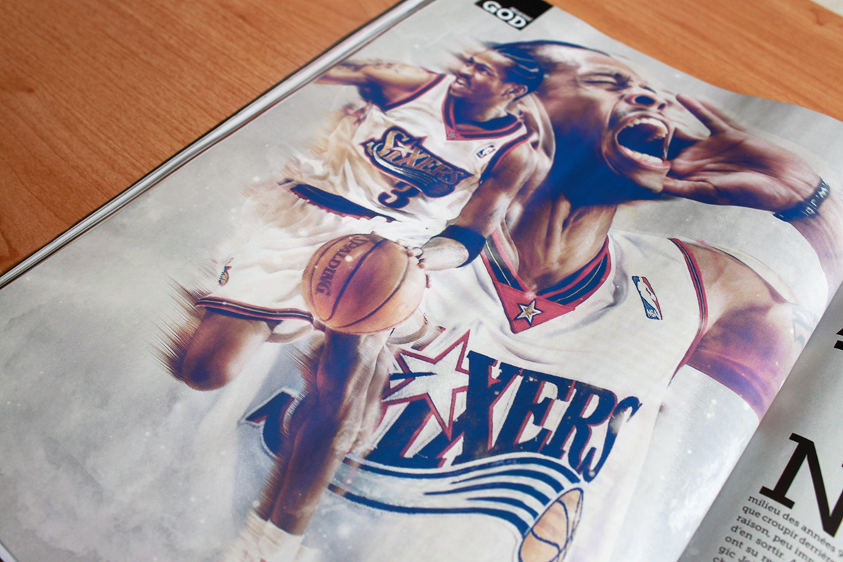 sport NBA magazine editorial basketball Iverson rose