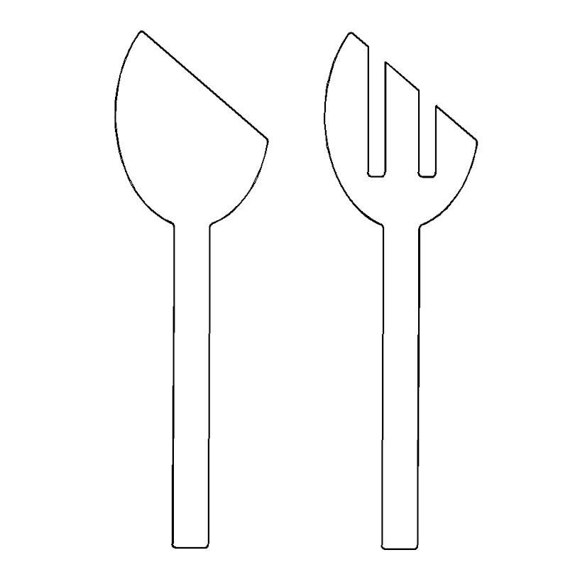 spoon fork seving tabletop
