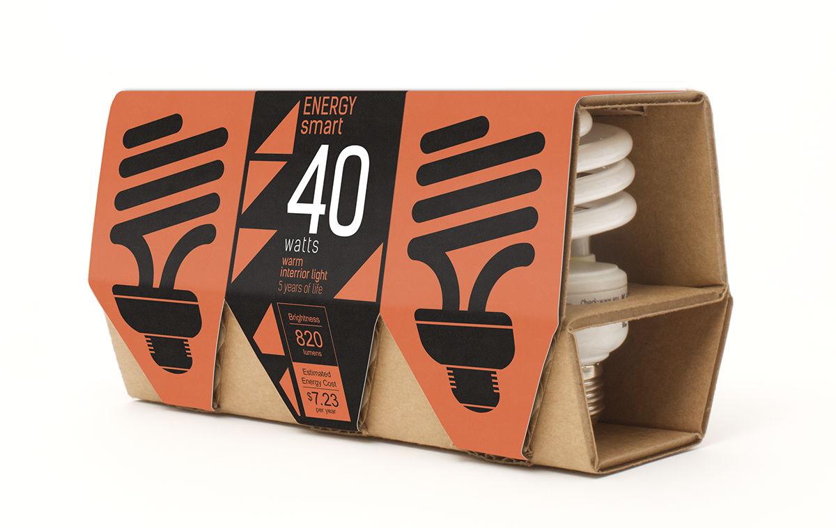 eco eco-friendly enviornmental enviornmental packaging Lightbulb cfl ge general electric design light