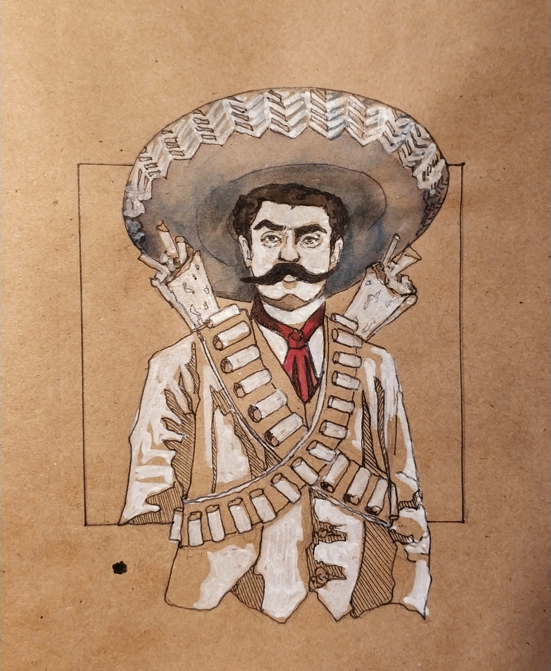 Burrito cactus man mexica PANCHO woodigram yelow