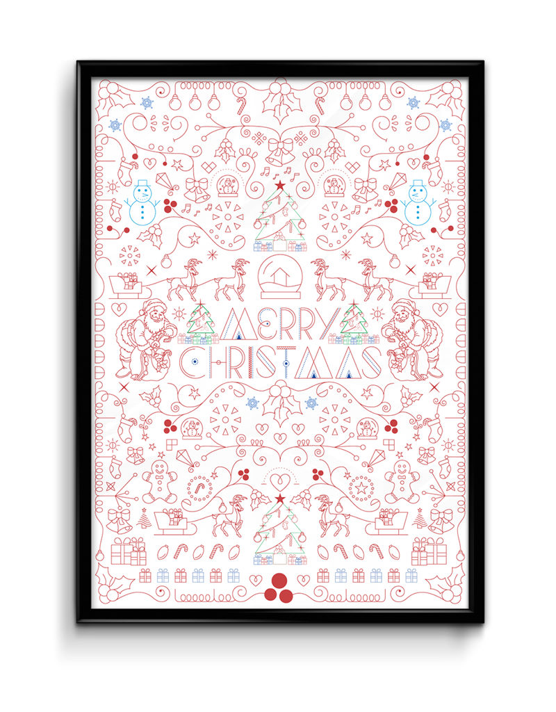 Christmas Merry Christmas merry jingle bells jingle greeting poster santa Santa Claus