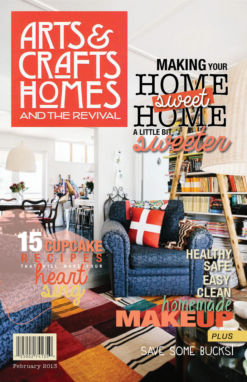 home arts craft revival magazine design type graphic Layout page