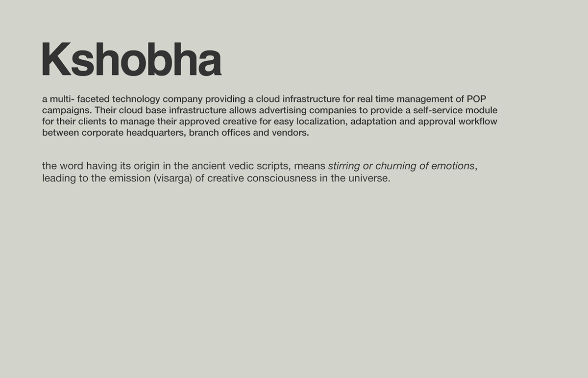 kshobha  singapore Technology logo Website design identity PT Sans orange crimson greys visiting card letterhead
