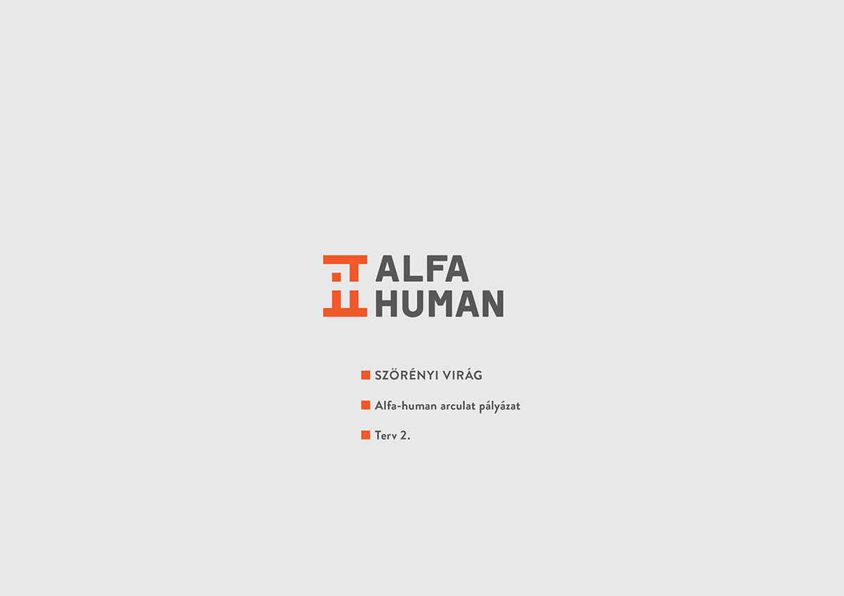 identity orange HR outsourcing Alfa-Human Kft. alfa human firm companie business card cup writing paper negative logo logo square