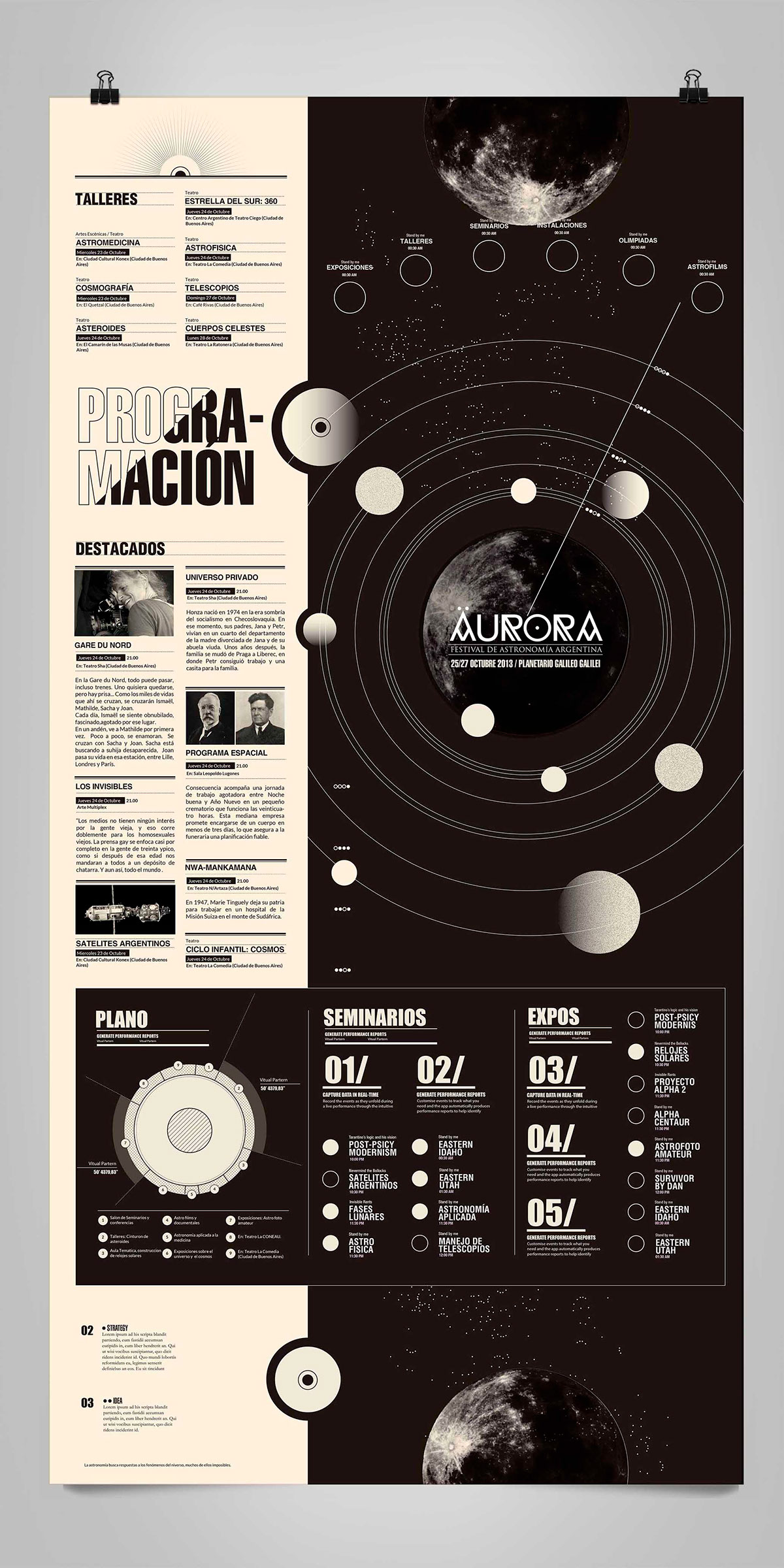 aurora Space  astronomy festival programme fadu argentina identity
